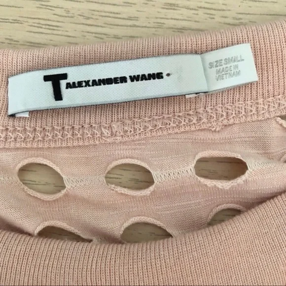 Alexander Wang Fitted Tank Midi Perforated Dress In Blush Pink - Picture 4 of 6